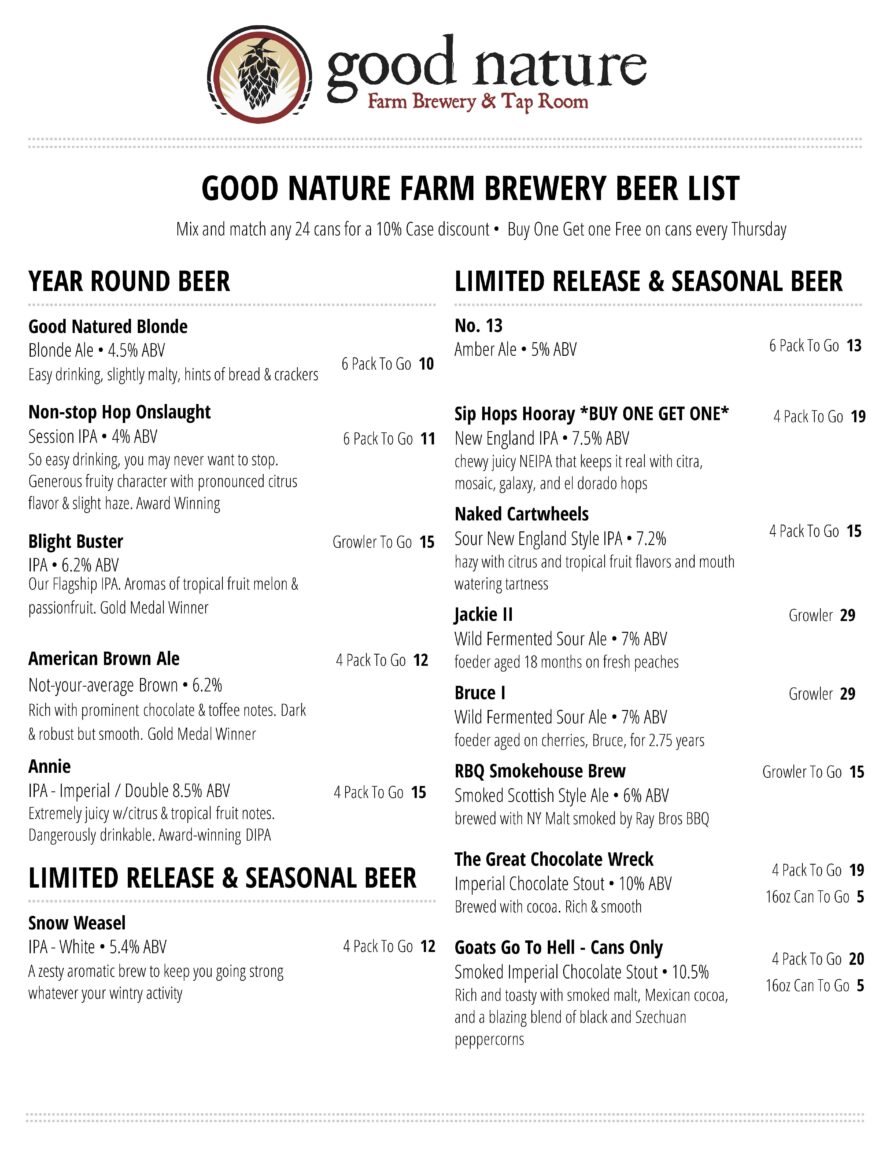 TO GO Beer list for web